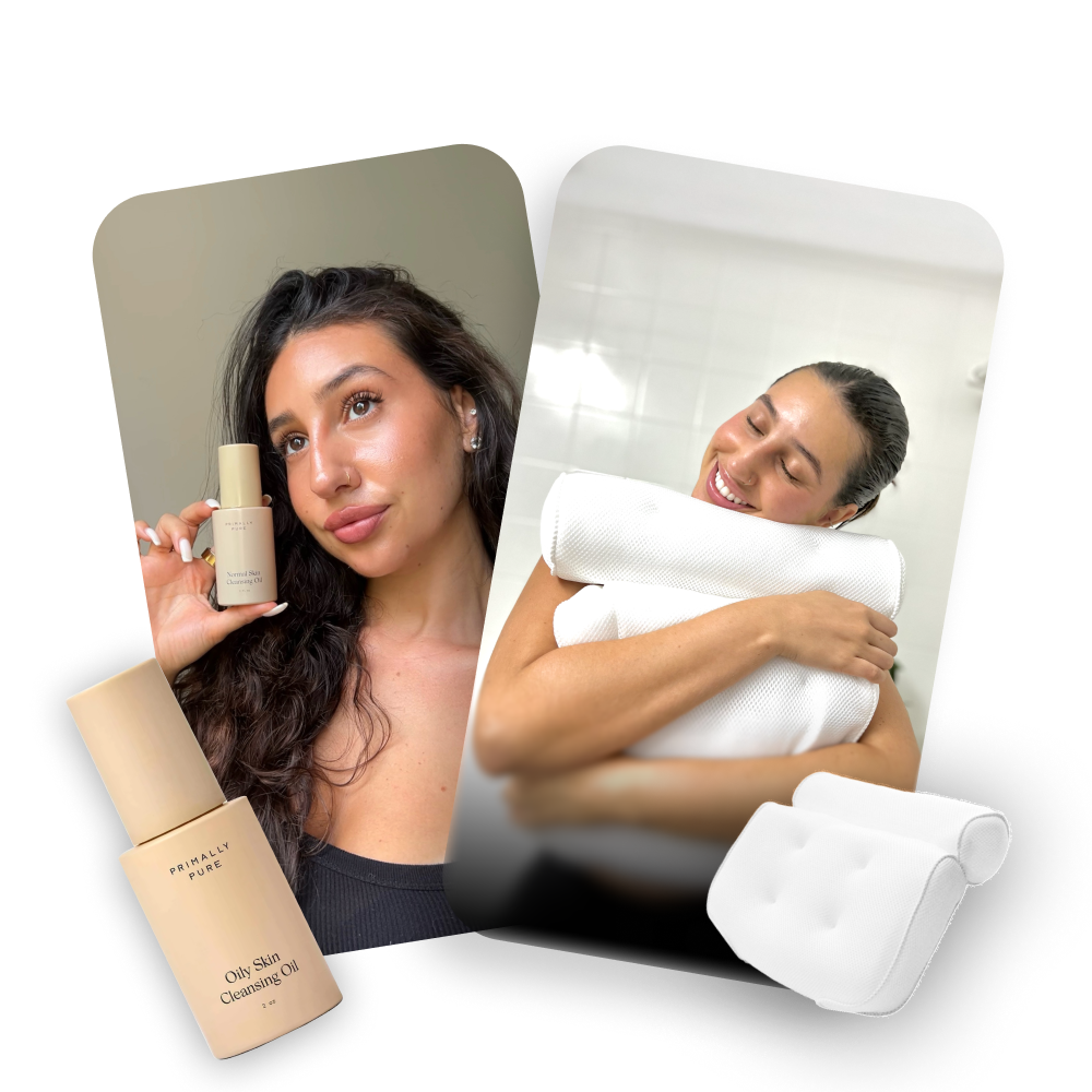 Content strategy collage featuring Isadora and brand products